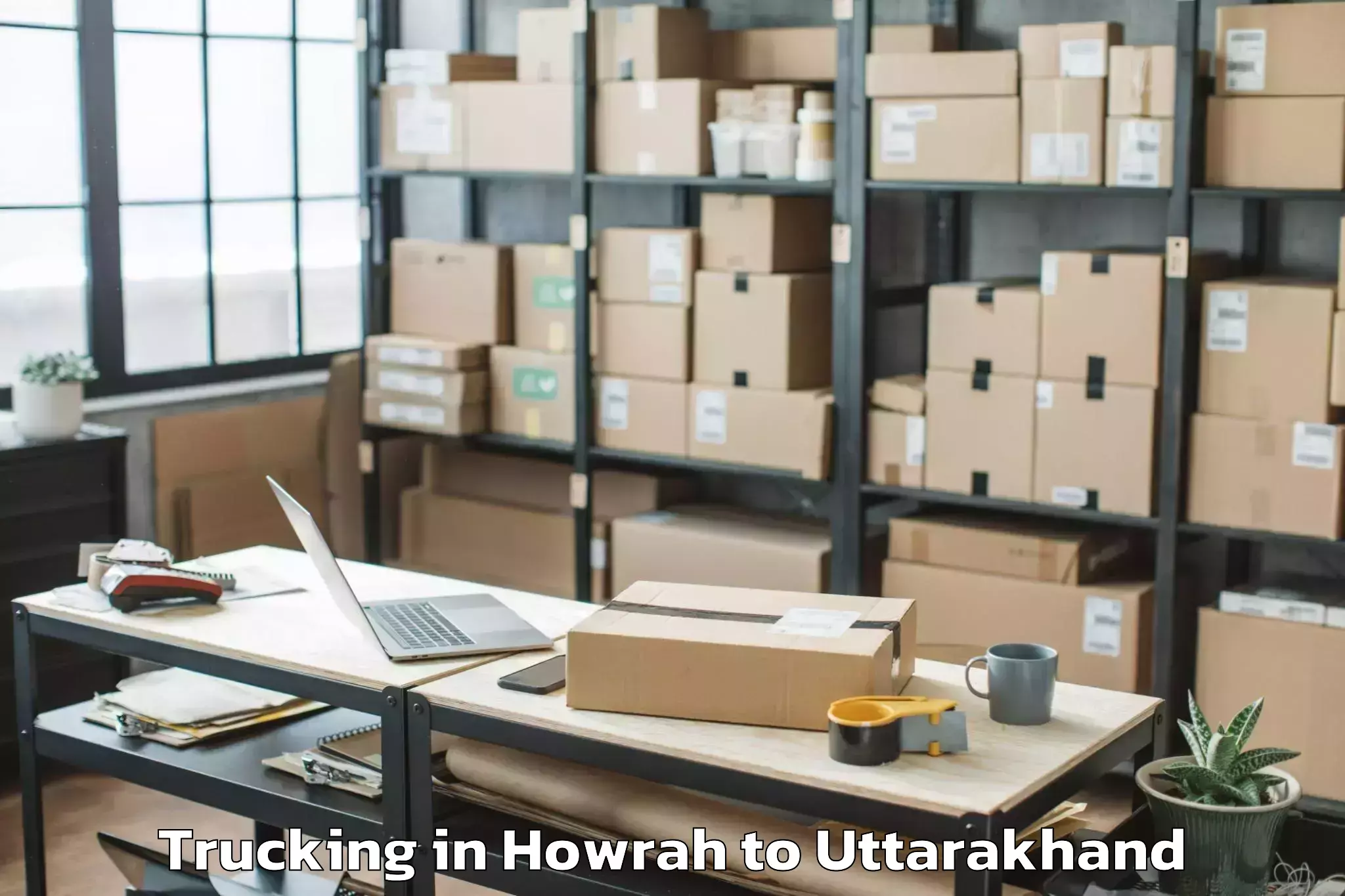 Easy Howrah to Ghansali Trucking Booking